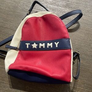 Tommy Hilfiger Red and Blue Backpack